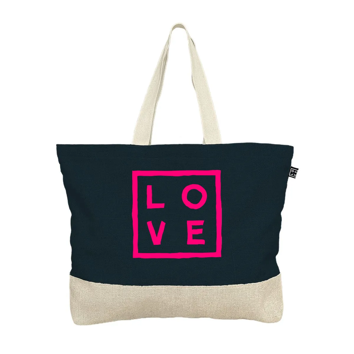 2 Tones – Beach bag – Navy blue Fluo Flex